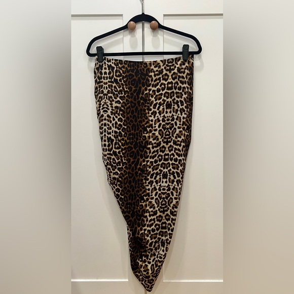 VERONICA BEARD ARI SILK BLEND LEOPARD PRINT SKIRT, SIZE 8. - Picture 4 of 12